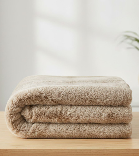 MASTER Deka Flanel s umjetnim krznom 150x200cm 260gsm 1# bež