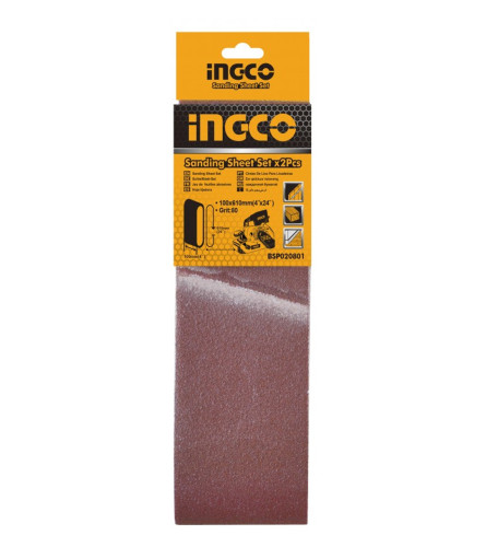 INGCO TOOLS Papir brusni P80 set 2/1 BSP020801