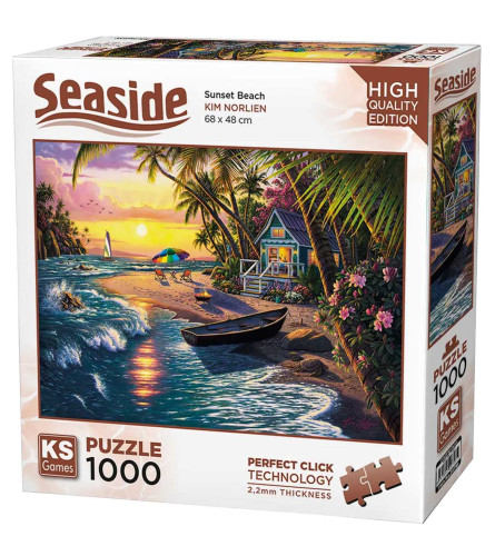 KS GAMES Igračka puzzle ZALAZAK SUNCA NA PLAŽI 1000 dijelova 20798