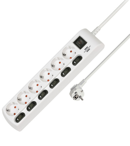 BRENNNESTUHL Kabal produžni 3x1.5mm 2m 6-izlaza sa prekidačima 1153110126