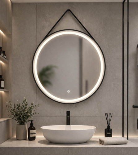 MASTER Ogledalo okruglo LED fi60cm sa zakačkom 260777 crno