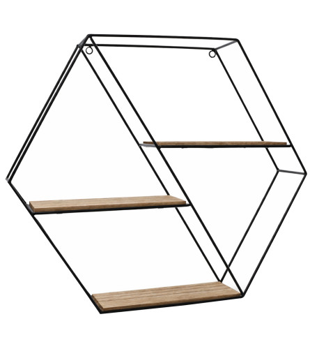 MASTER Polica HEKSAGON 54cm 3 nivoa 261484 crna