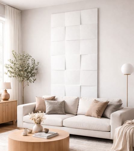 MASTER Panel zidni 1070x460x25mm PU-019 Stacked bijeli