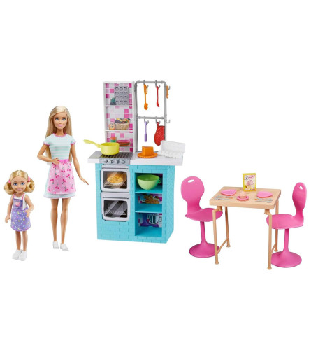 MATTEL Igračka lutke Barbie u kuhinji HBX03