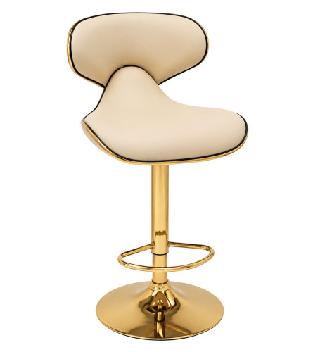 MASTER Stolica barska 86x46x45x105cm 301 GW1-22 zlatna-bež