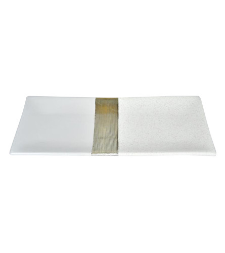 MASTER Tanjir dekorativni 39x17cm bijelo zlatni 729804
