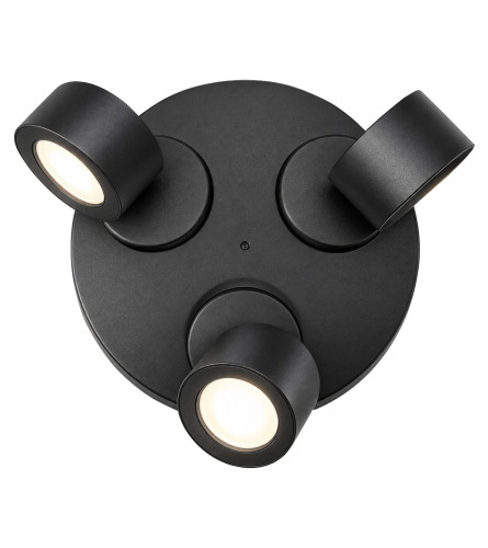 TRIO Lampa LED spot SANCHO 3x3W fi25x12cm 850190332 crna mat